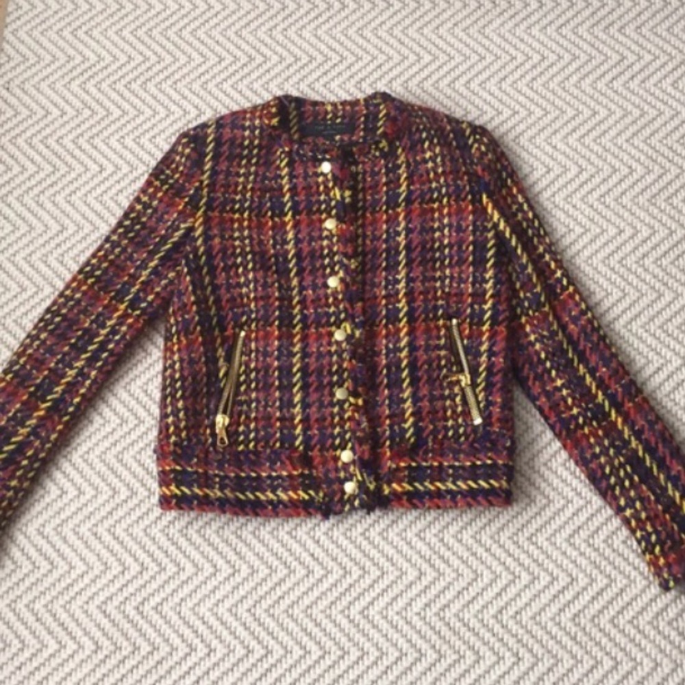 NEW Rag & Bone tweed wool multicolor blazer jacket